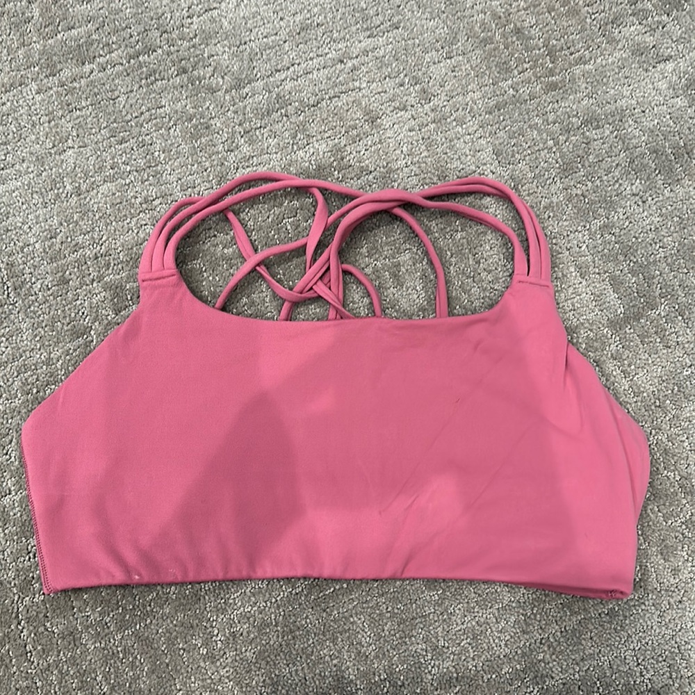 Athleta Strappy Back Sports Bra Black M